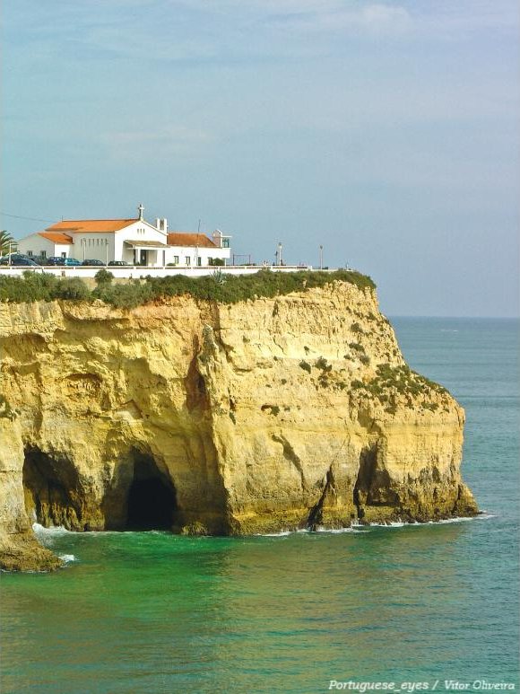 The chapel and old fort of Nossa Senhora da Encarna&ccedil;&atilde;o on the cliffs at Carvoeiro